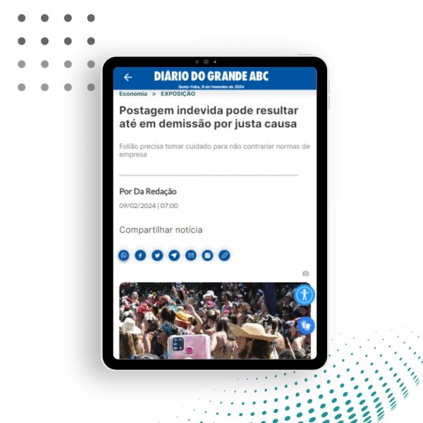 Carnaval: Cuidado com as postagens nas redes sociais para não sofrer demissão por justa causa Carnaval: Cuidado com as postagens nas redes sociais para não sofrer demissão por justa causa